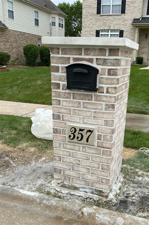 brick metal box post|brick mailbox repair.